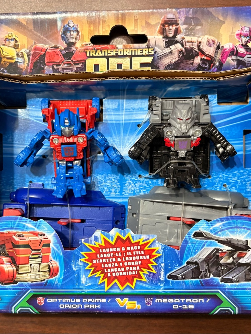 Hasbro Transformers ONE Race Changers Optimus Prime Orion Pax vs Megatron D-16